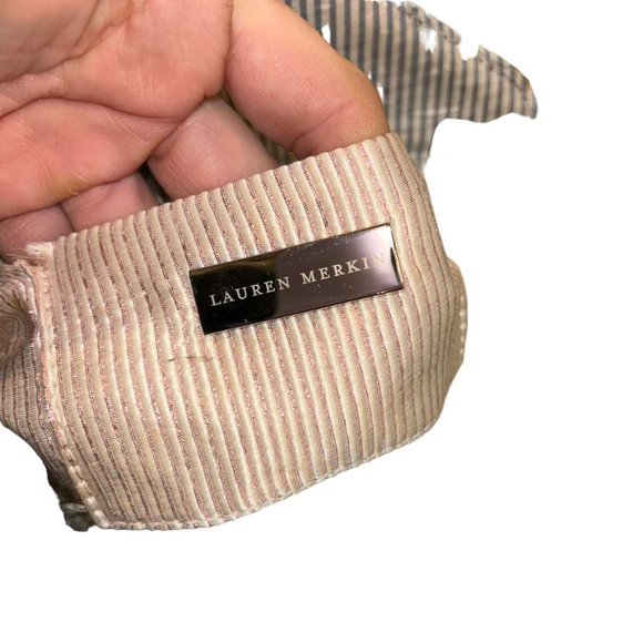 Lauren Merkin lovely striped ruched fabric clutch bag - Picture 2 of 5
